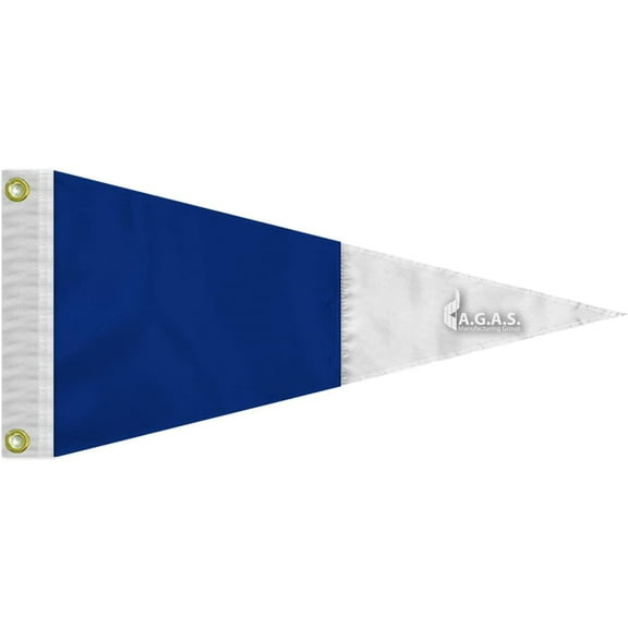 AGAS Second Repeater Substitute Pennant - 16x28 Inch - Printed 200 Nylon - Quadruple Stitched Edges - Solid Brass Grommets Canvas Heading - 2nd Repeater Code Flag - Size 3.