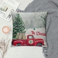 thumbnail image 2 of PHYHOO Christmas Farmhouse Pillow Covers Have with Christmas Tree Sign Winter Holiday Rustic Home Décor Linen Cushion Case White, 2 of 5