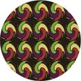 thumbnail image 1 of Ahgly Company Machine Washable Indoor Round Transitional Dark Yellow Green Area Rugs, 8' Round, 1 of 7