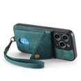 thumbnail image 5 of SaniMore Case for iPhone 14 Pro Max 6.7" 2022, [Flip Card Slot Design Kickstand] Removeable Wrist Strap Magnetic Car Mount Wear-resistant PU Leather Skin Shockproof Anti-drop Shell, Green, 5 of 10