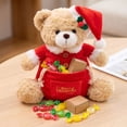 thumbnail image 5 of 2026 Christmas Indoor Home Decor Christmas Bear Stuffed With Storage Cute Holiday Soft Santa Bear Keepsake With Drawstring Bag Cozy Ornament For Home Decor, 5 of 5