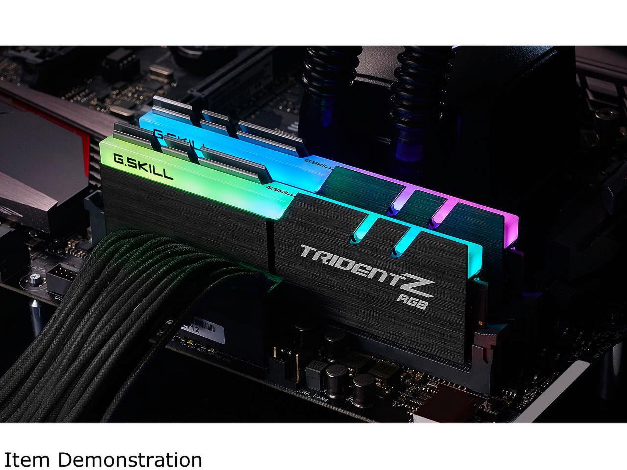 G.SKILL TridentZ RGB Series 16GB (2 x 8GB) 288-Pin PC RAM DDR4 3200 (PC4 25600) Desktop Memory Model F4-3200C16D-16GTZR - image 2 of 2