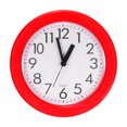 thumbnail image 1 of Reloj de pared Uxcell de 8 pulgadas, funcionamiento a batería de cuarzo, silencioso y sin tictac, reloj de pared redondo, rojo, 1 of 6