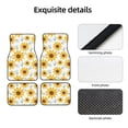 thumbnail image 4 of Kdxio Tapis de Sol de Voiture Imprimé Tournesols Universel SUV avant Arrière Tapis de Sol 4 Pcs Ensemble Complet avec Dos en Caoutchouc Antidérapant Accessoires de Voiture pour la Plupart des Voitures, 4 of 7