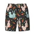 thumbnail image 5 of Rocae Rabbit Is Eating Carrots for Men's Swim Trunks Quick Dry With Two Side Pockets and One Lined Patch PocketLarge, 5 of 9
