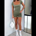 thumbnail image 4 of Cortos para Mujer, de Entrenamiento de una Pieza, Trajes de Yoga, Moda de Verano, Conjuntos de Vacaciones 2025 Gris Verde M, 4 of 6