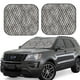 thumbnail image 1 of Balery Black White Stripes Parasol para parabrisas de coche de 2 piezas | Parasol plegable para parabrisas delantero de coche para la mayoría de sedanes-Medium, 1 of 6