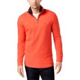 thumbnail image 1 of Tommy Hilfiger Suéter con cremallera de un cuarto acanalado para hombre, naranja, XXX-Large, 1 of 1
