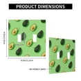 thumbnail image 3 of PAYOHTO Toggle Light Switch Wall Plate Green Avocados Double Switch Cover Standard Size 2-Gang 4.50" x 4.5" Unbreakable Polycarbonate Thermoplastic, 3 of 6