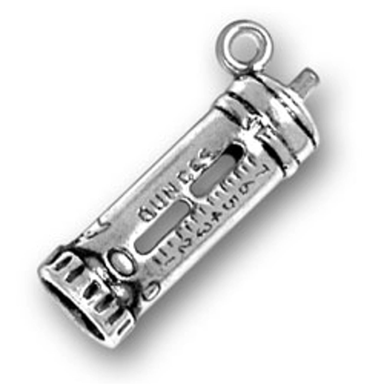 Sterling Silver 7 4.5mm Charm Bracelet With Attached 3D Bottle Of Wine Charm