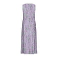 thumbnail image 5 of Summer Plus Size Beach Dresses for Womens 2025 Fashion Sleeveless And Linen Round Neck Printed Long Dress, 5 of 5