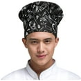 thumbnail image 1 of 856Store Stylish Warm Hat，Professional Stretchy Adjustable Men Cap Kitchen Cook Baker Catering Chef Hat, 1 of 8