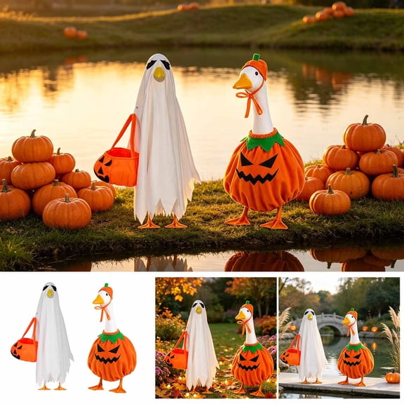 Holiday Goose Outfit 2 Pack Porch Lawn Garden Goose Clothes Set