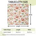 thumbnail image 2 of Pioneer Flower Floral Print Pattern Square Fitted Tablecloth with Elastic Edge,Square Table Cover,Washable Elastic Table Cover for Home Kitchen Party Decor 36"x36", 2 of 6