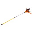 thumbnail image 3 of Funny Cat Pet Play Toy Teaser Colorful Feather Wire Chaser Spring Wand Beads, 3 of 15