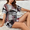 thumbnail image 4 of KLL Rustic Door Handle Closeup Print Pajama Set for Women Short Sleeve Sleepwear Pjs Soft 2 Piece Lounge Sleepwear Sets-X-Large, 4 of 6