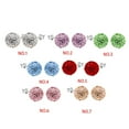 thumbnail image 4 of 1 Pair Korean Style Women Silver Earring Girl Wedding ear rings Simple Prom Geometric Ear Rings Vintage Rhinestone Ear Studs, 4 of 8