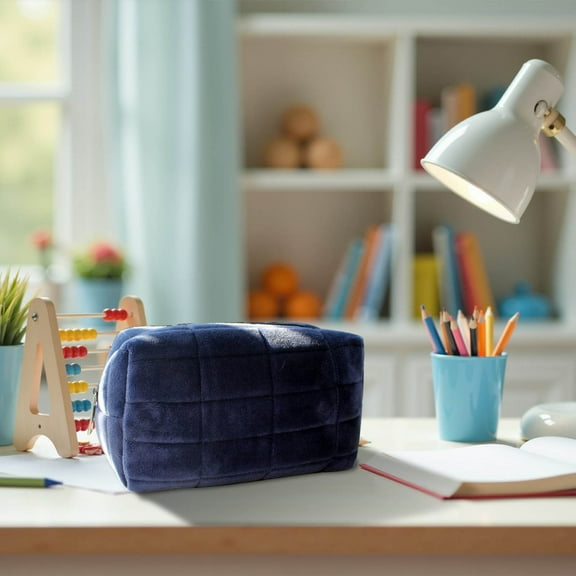 Cute Large-Capacity Velvet Cosmetic Bag | Portable Travel Storage with Heart Design | 18x10cm Size for Toiletries & Makeup Organization