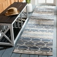 thumbnail image 2 of SAFAVIEH Cabana Burke Geometric Indoor/Outdoor Runner Rug, Blue/Grey, 2'2" x 5', 2 of 13