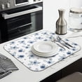 thumbnail image 3 of Pioneer Flower Floral Print Pattern Kitchen Dish Drying Mat 1 Pack, Ultra Absorbent Microfiber Drainer Mat, 16"x18", 3 of 6