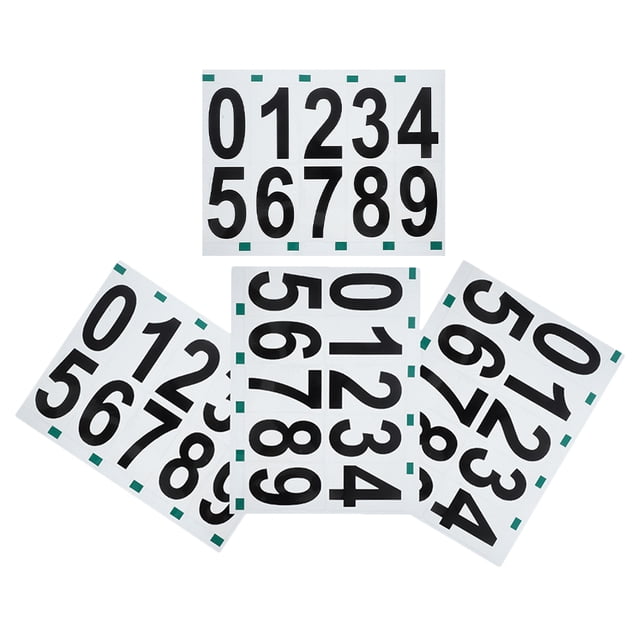 LIFKOME Reflective Black House Number Stickers Self Adhesive for Outdoor Mailbox and Address Signs