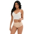 thumbnail image 4 of Unique Bargains Women's Full-Coverage Panties Lace Trim High Waist Briefs S Beige, 4 of 6