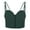 Green, variant on Spaghetti Strap Crop Tops for Women Padded Bralettes Cami Tank Top Sport Bra (Black)