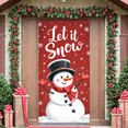 thumbnail image 4 of Festive Snowman Banner Christmas Decoration Winter Theme Holiday Party Let it Snow for Home Decoration Seasonal Celebration Winter Event, 4 of 6