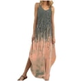 thumbnail image 2 of FcBaudy Robes d'Été pour Femmes, Robes pour Femmes, Jupe pour Femmes Robes d'Été pour Femmes Robe Unie Sans Manches Col en V Robes Décontractées Robes Longues Robes Femmes, 2 of 9