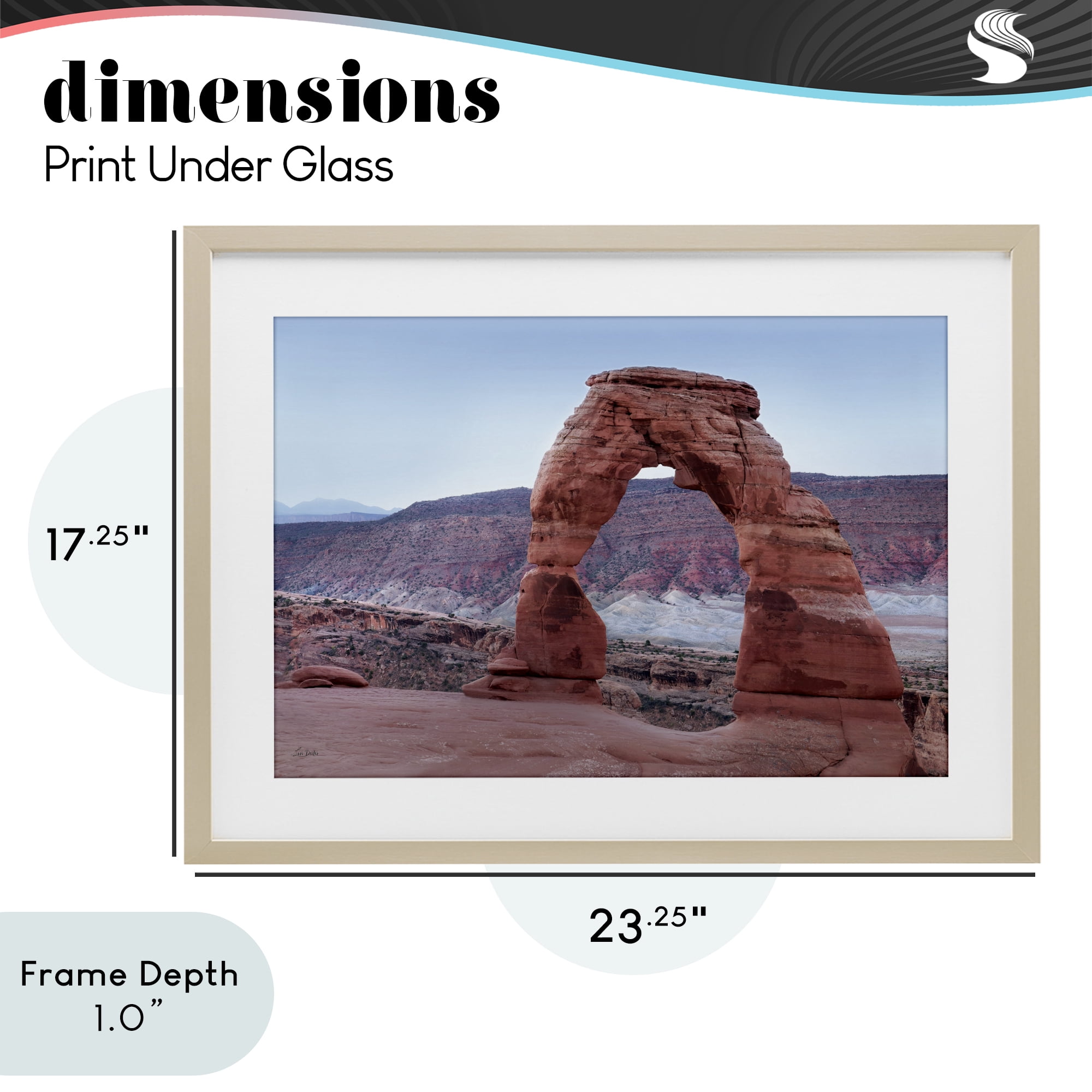 Stupell Industries Time's Sculpture Delicate Arch Birch Framed Print Under Glass, design by Lori Deiter