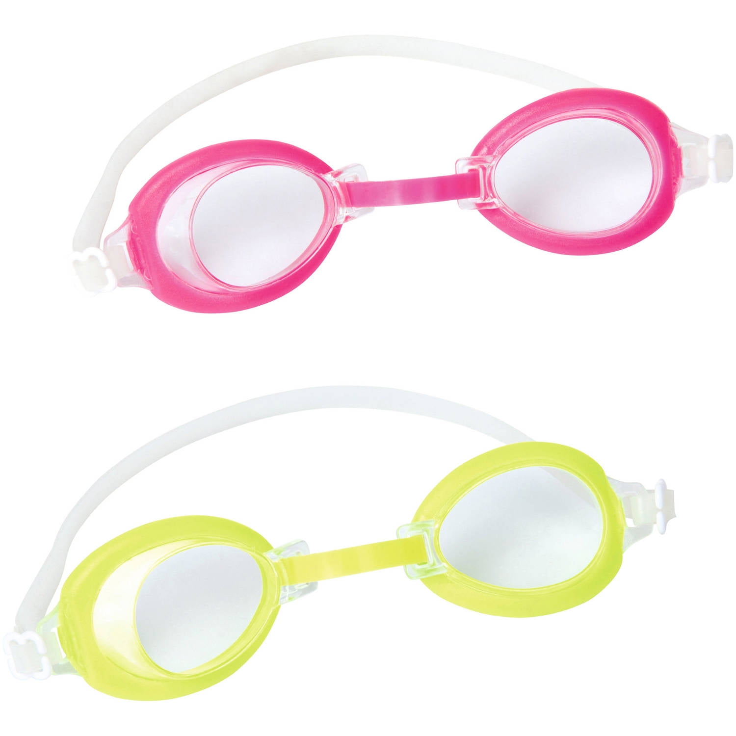 Bestway Hydro-Splash Swim-Safe Goggles, 2pk, Pink Yellow by Bestway