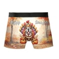 thumbnail image 2 of Happy Thanksgiving Bulldog Turkey Costume Pumpkins Autumn Leaves All Over Print Boxer Briefs Underwear for Men Dad Dog Lover Gifts Idea - 13014, 2 of 6