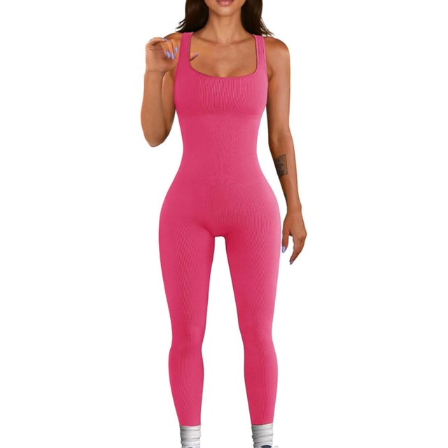 TEAKEA Mono ajustado roscado ropa deportiva larga elástica fitness yoga mono