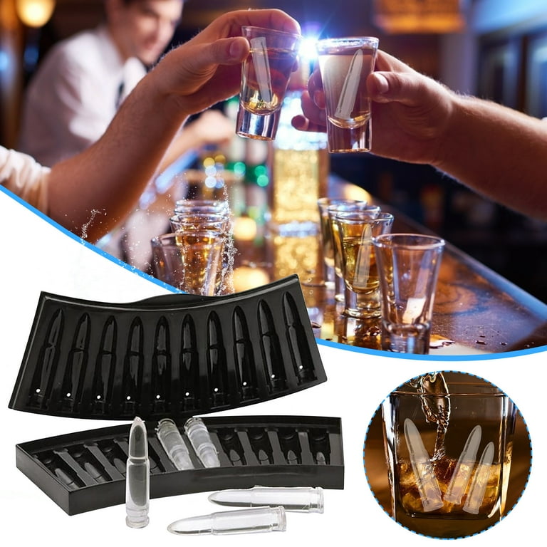 YiFudd Creative Ice Mold Whiskey Ice Hockey 6 Food Grade Ice Box Silicone  Ice Flexible Ice Cube Molds Ice Cubes for Whiskey,Cocktails