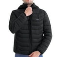 thumbnail image 5 of Dxzfnsa Heated Jacket for Men Winter Full Zip Solid Color Hooded Coats Soft Long Sleeve Jacket with Pockets Four Control 21 Areas Heat Coats, 5 of 9
