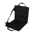 thumbnail image 1 of Silla plegable con asiento de estadio, sencilla, resistente al desgaste, ligera, con soporte para la espalda Negro, 1 of 8