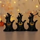 thumbnail image 5 of Ounissouiy Árbol decorativo de resina, tocón sonriente de Halloween para ambiente festivo, tocón de árbol decorativo para Halloween Decoración del hogar, 5 of 6