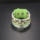 thumbnail image 3 of Pulsera con colgante de flores de moda, brazalete trenzado para mujer, verde, 3 of 3