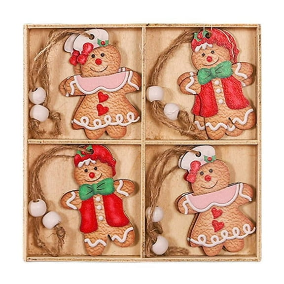 QHUDLV 12 Pcs Christmas Tree Decorations,Gingerbread Man Christmas Decoration, Christmas Decorations,Christmas Hanging for Ornament