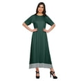 thumbnail image 1 of Moomaya kurti en Coton Ligne A pour Femmes Plissée Longue Robe Anarkali Unie de Designer, 1 of 5