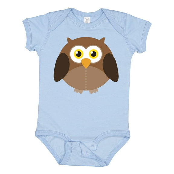 Inktastic Owl Fat Brown Boys or Girls Baby Bodysuit