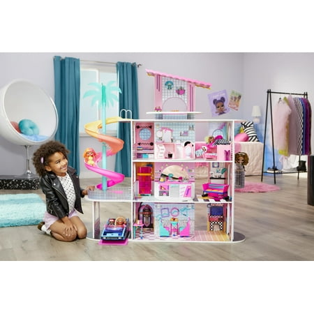 LOL Surprise OMG House of Surprises New Real Wood Dollhouse, Assembly Required
