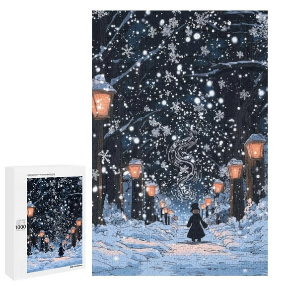 Snowy Winter Jigsaw Puzzle 1000 Pieces - Ideal for Family Bonding, Gift for Puzzle Lovers