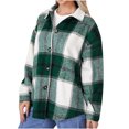 thumbnail image 2 of Puntoco, camiseta de manga larga a la moda para mujer, ropa de abrigo holgada con frente abierto de otoño, blusa a cuadros, abrigo, Tops, liquidación Puntoco Puntoco-5532, 2 of 8