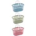 thumbnail image 4 of 3pcs Caddio de ducha portátil Tote Baskd de almacenamiento de plástico Canasta con suministros de baño de asa, 4 of 5