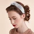 thumbnail image 3 of Unique Bargains Silk Knotted Headband Hairband for Women 1.2 Inch Wide Gray, 3 of 7