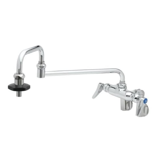 T&S BRASS B-0599-CR Wall Mount Double Pantry Faucet, Adjustable Centers