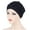 Black, variant on Satin Hair BonnetWomen's Pile Hats Solid Color Muslim Toe Caps Pleated CapsHair Wrap