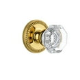 thumbnail image 4 of Grandeur Newchm_Psg_234 Newport Solid Brass Rose Passage Door Knob Set - Chrome, 4 of 7