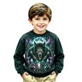 thumbnail image 4 of Toddler Boys Pullover Halloween Sweatshirts Wolf Print Kids Shirt Crewneck Long Sleeve Preppy Tops Size 2-3T, 4 of 4